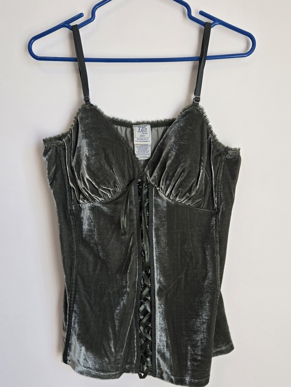 Velvet Lace Up Camisole 725 Originals